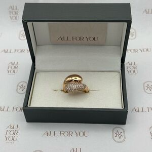 Bold Gold-Filled Ring with Sparkling Zirconias – Size 7 & 8 💛 Statement Piece